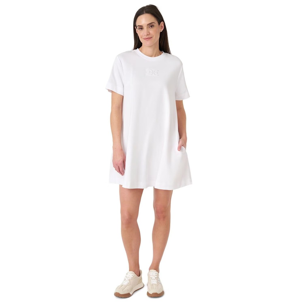 NWT Sam Edelman Women's Mini Logo Swing Dress Size XS White